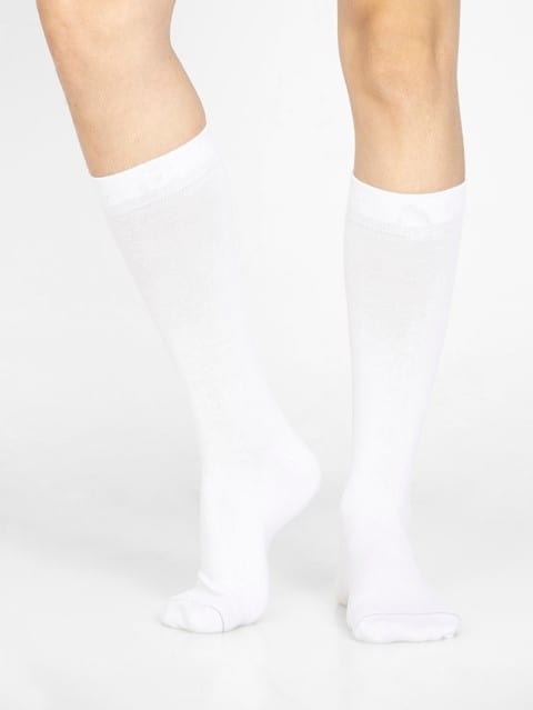 Men's Modal Cotton Stretch Crew Length Socks with Stay Fresh Treatment - White