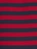 Men's Super Combed Cotton Rich Striped Round Neck Half Sleeve T-Shirt - Navy & Shanghai Red