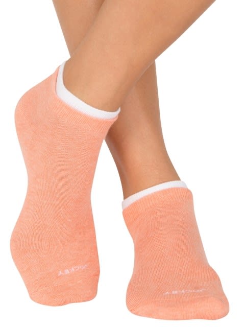 Pink Sorbet & Honey Suckle Melange Women Low ankle socks Pack of 2