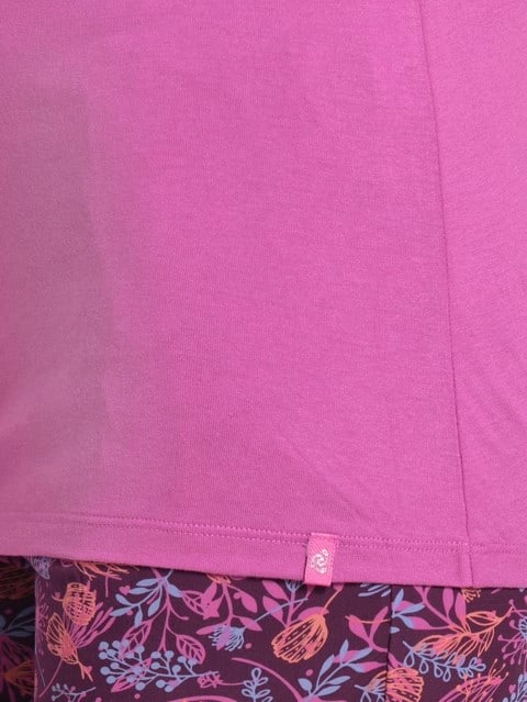 Ultra-soft V Neck Half Sleeve T-Shirt for Women - Lavendor Scent