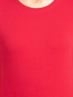 Women's Super Combed Cotton Elastane Stretch Regular Fit Solid Round Neck Half Sleeve T-Shirt - Jester Red