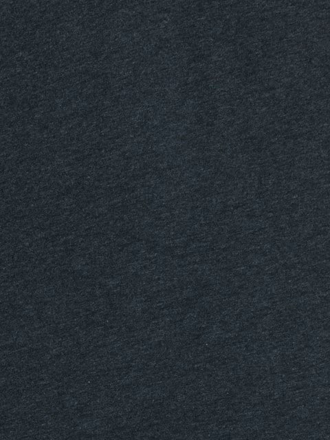 Men's Super Combed Cotton Rich Solid Full Sleeve Henley T-Shirt - Black Melange
