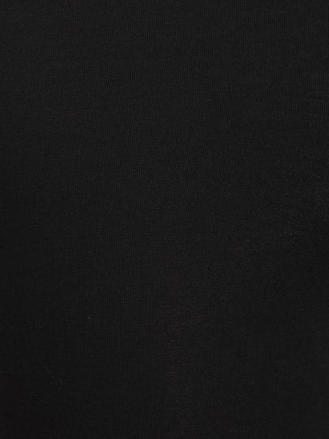 Women's Super Combed Cotton Elastane Stretch Slim Fit Capri with Ultrasoft Waistband - Black & Ruby