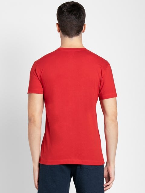 Worldly Red Print 03 Crew neck Graphic T-shirt