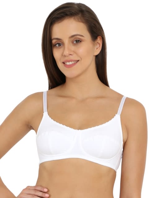 Women's Wirefree Non Padded Super Combed Cotton Elastane Stretch Medium Coverage Everyday Bra with Soft Adjustable Straps - Multi Color(Pack of 3)