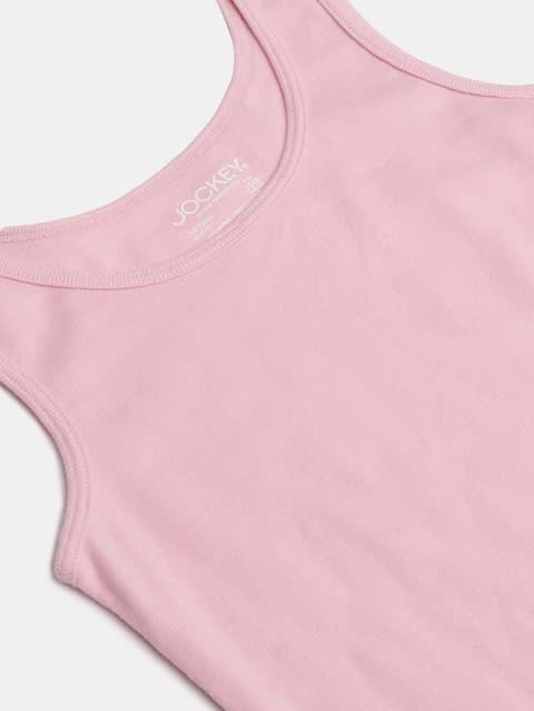 Girl's Super Combed Cotton Rib Solid Tank Top - Sweet Lilac