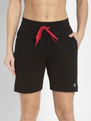 Black & Ruby Straight fit Shorts
