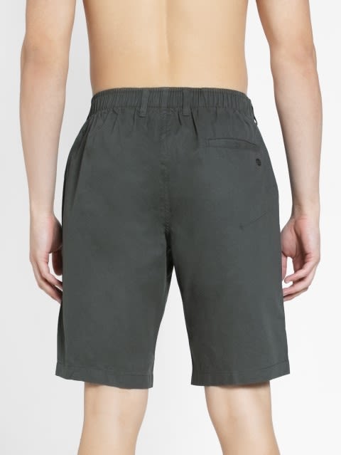 Forest Green Straight fit Shorts