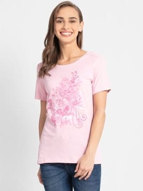 Pink lady melange print048 Graphic T-Shirt