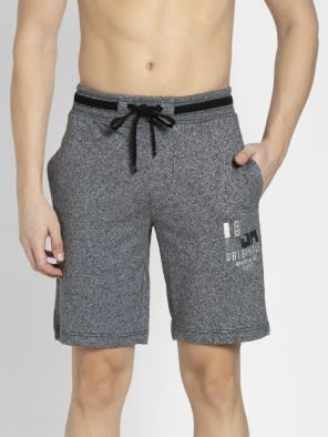 Black Grindle Straight fit Shorts