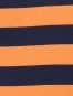 Boy's Super Combed Cotton Striped Half Sleeve T-Shirt - Orange & Navy