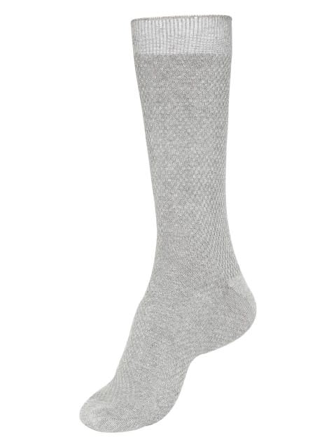 Grey Melange Des1 Men Calf Length Socks