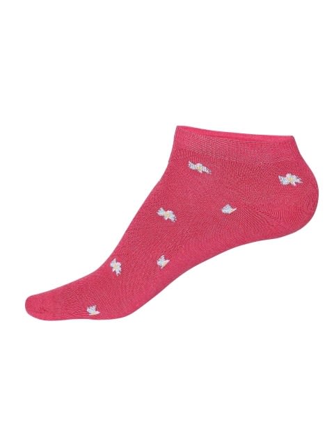 Raspberry Melange Women Low Show Socks