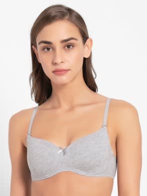 Wirefree Padded Super Combed Cotton Elastane Stretch Medium Coverage Multiway Styling T-Shirt Bra