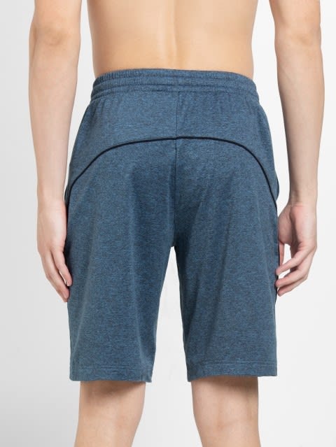 Blue Marl Short with continuous back yoke