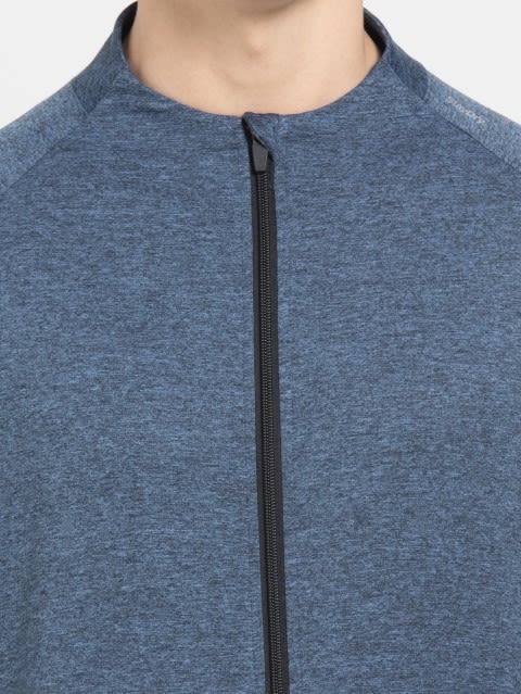 Full Sleeve Full Zip Jacket for Men - Blue Marl