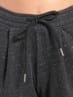 Women's Polyester Super Cotton Interlock Fabric Slim Fit Joggers With Side Pockets - Black Snow Melange