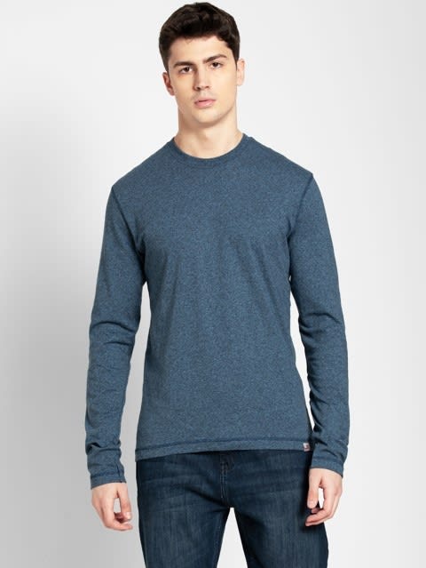 Navy Grindle Long Sleeved T-Shirt