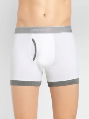 Super Combed Cotton Rib Solid Boxer Brief with Stay Fresh Properties