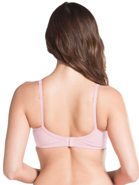 Women's Wirefree Non Padded Super Combed Cotton Elastane Stretch Full Coverage Plus Size Bra with Side Panel Support and Adjustable Broad Fabric Straps - Candy Pink