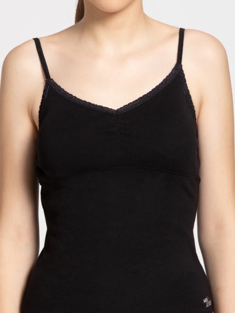 Camisole with Adjustable Straps for Teens - Black