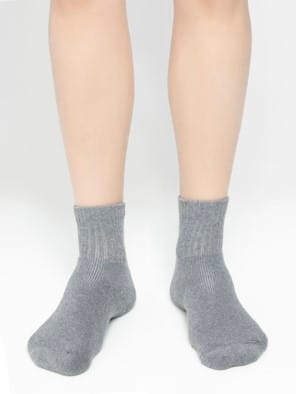 Mid Grey Melange Men Ankle Socks