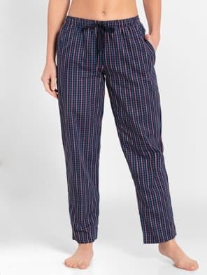 Super Combed Cotton Woven Fabric Relaxed Fit Checkered Pyjama