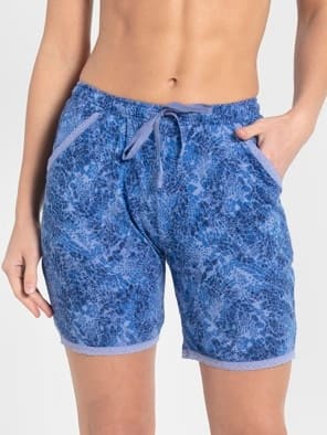 Micro Modal Cotton Relaxed Fit Printed Shorts