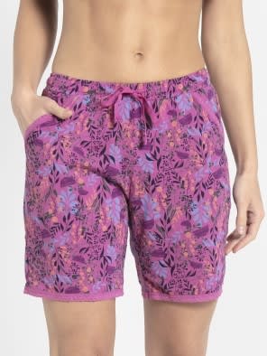 Lavender Scent Assorted Prints Knit Sleep Shorts