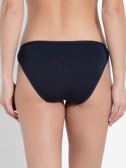Low-waist Ultra-soft Bikini Panties with Outer Elastic - Navy Blazer