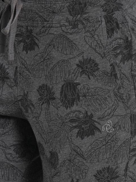 Charcoal Printed Capri Pants