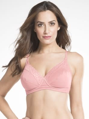 Candy Pink Crossover Side Support Bra
