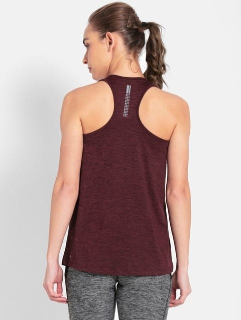 Women's Microfiber Fabric Graphic Printed Racerback Styled Tank Top with Stay Dry Treatment - Wine Tasting