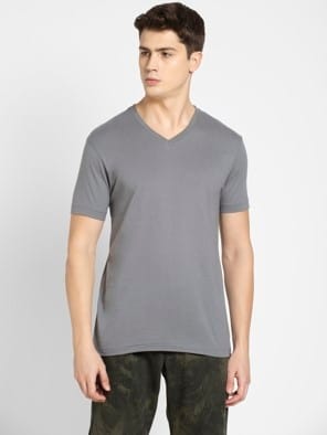 Performance Grey V-Neck T-shirt