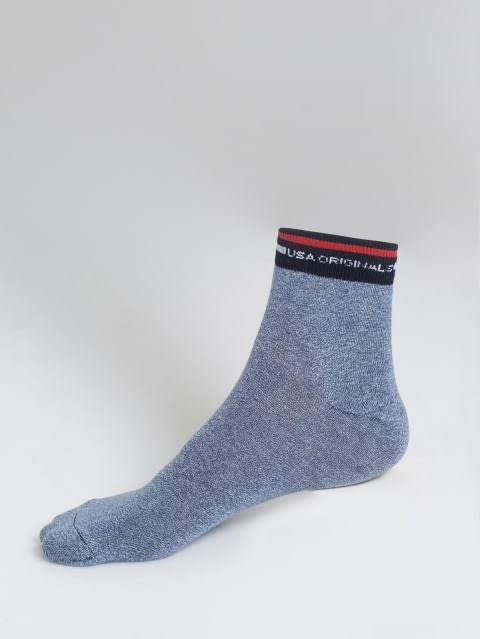 Denim Blue Grindle Ankle Socks