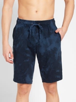 Super Combed Cotton Elastane Stretch Straight Fit Printed Shorts