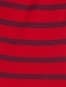 Men's Super Combed Cotton Rich Striped V Neck Half Sleeve T-Shirt - Navy & Shanghai Red