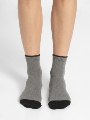 Mid Grey Melange Men Ankle Socks