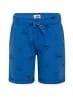 Shorts for Boys with Side Pocket & Drawstring Closure - Palace Blue Printed