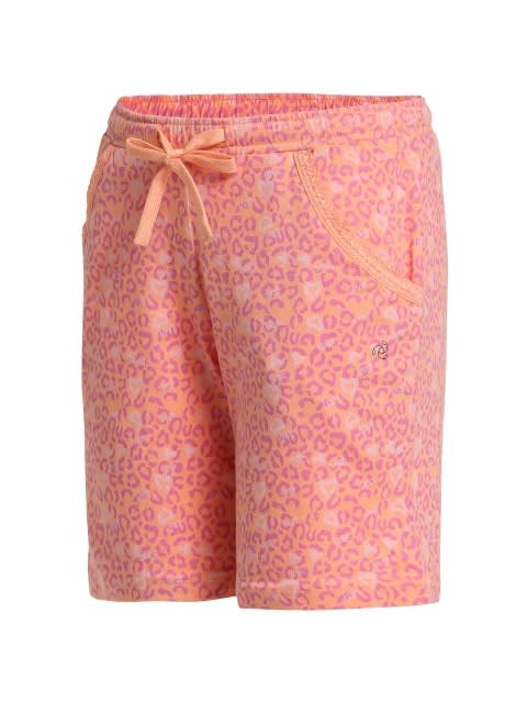 Shorts for Girls with Side Pocket & Drawstring Closure - Coral Reef Printed