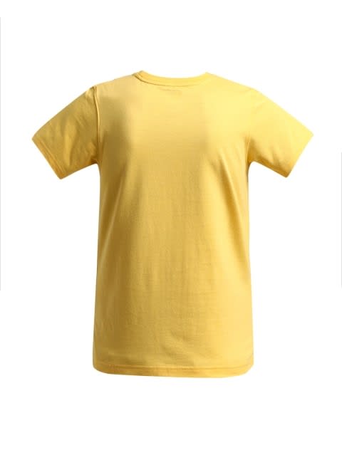 Boy's Super Combed Cotton Graphic Printed Half Sleeve T-Shirt - Corn Silk Printed