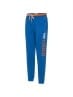 Boy's Super Combed Cotton Rich French Terry Graphic Printed Joggers with Side Pockets and Elasticated Hem - Palace Blue
