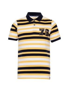 Yellow Stripe03 Boys Polo T-Shirt
