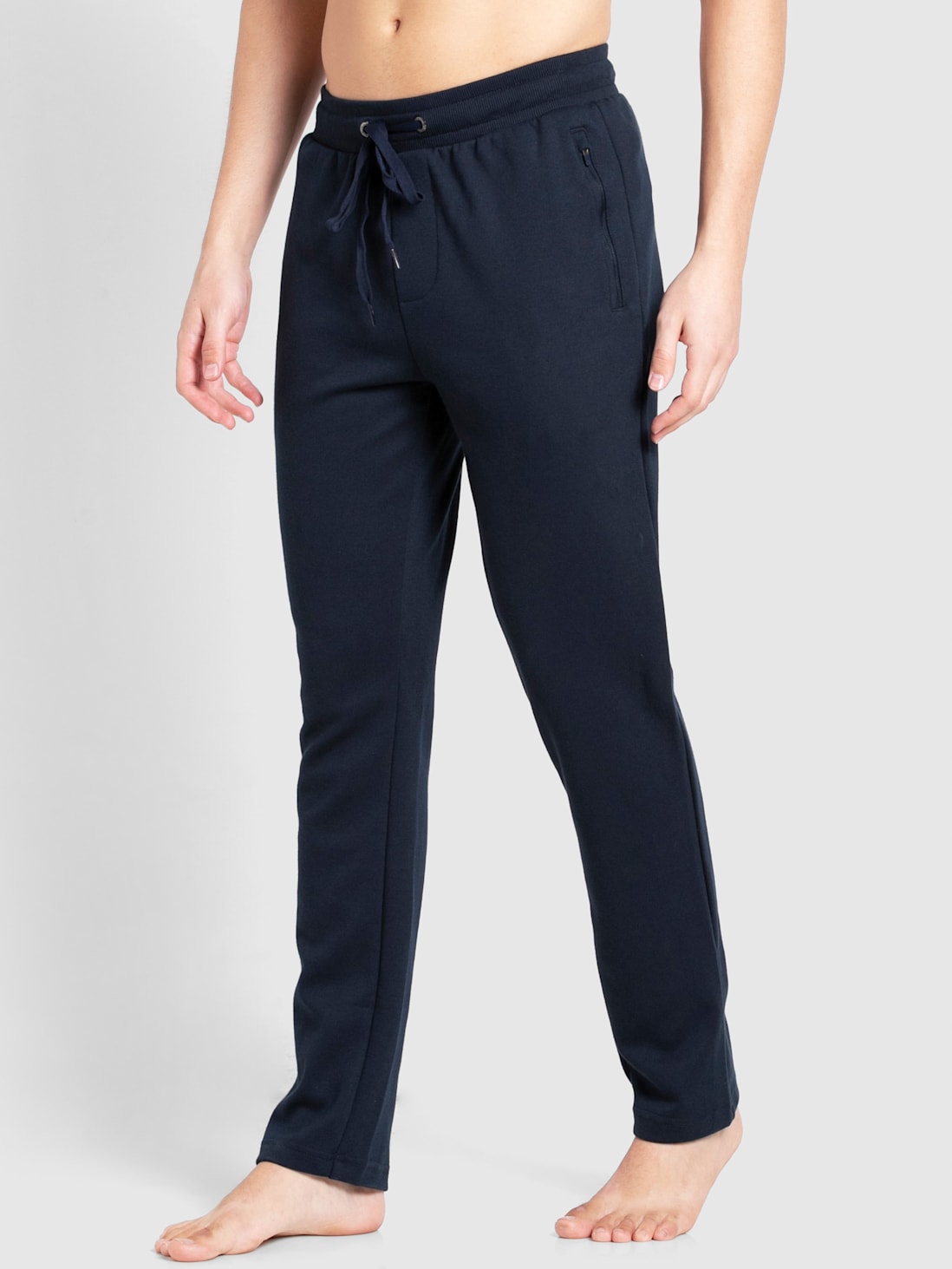 Buy Mens Super Combed Cotton Rich Slim Fit Trackpants with Side and Back  Pockets  Black  Grey Melange 9510  Jockey India