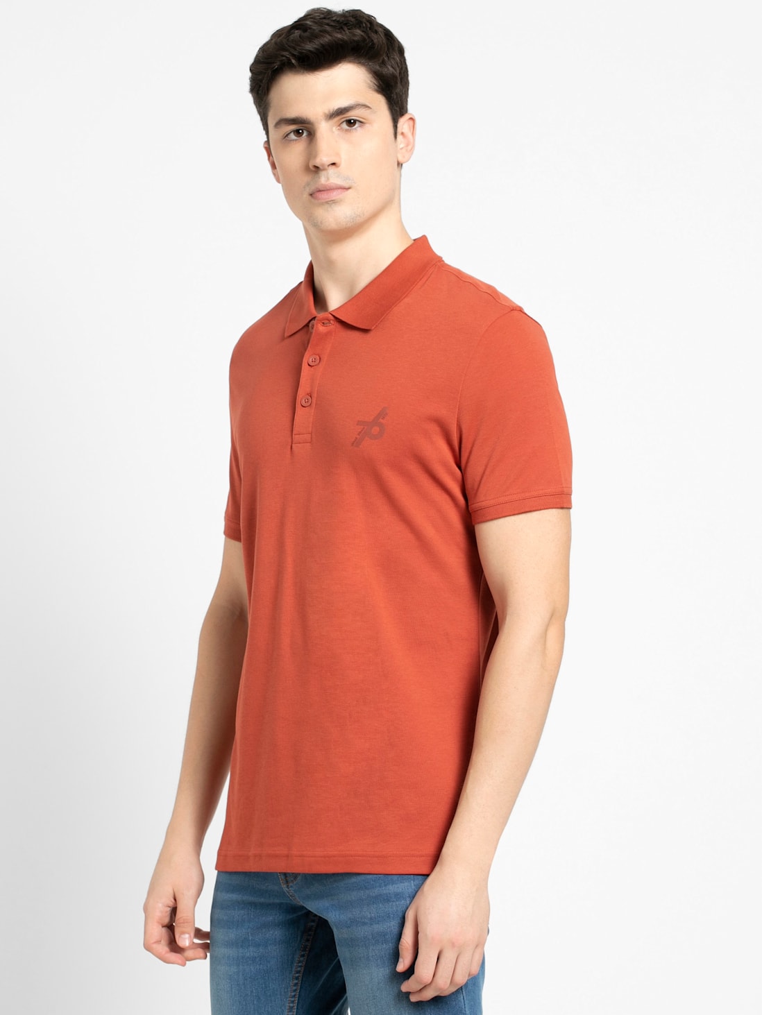 Cinnabar Solid Half Sleeve Polo Sports T Shirt For Men 3911 Jockey India