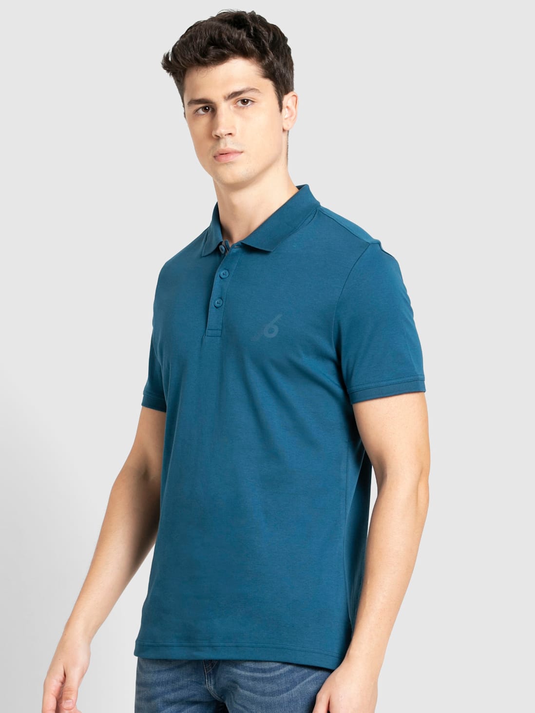 Seaport Teal Solid Half Sleeve Polo Sports T-Shirt for Men 3911 ...