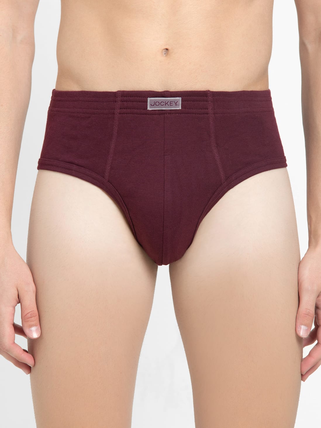 Men's Super Combed Cotton Rib Solid Brief with Stay Fresh Properties - Wine  Tasting(Pack of 2)