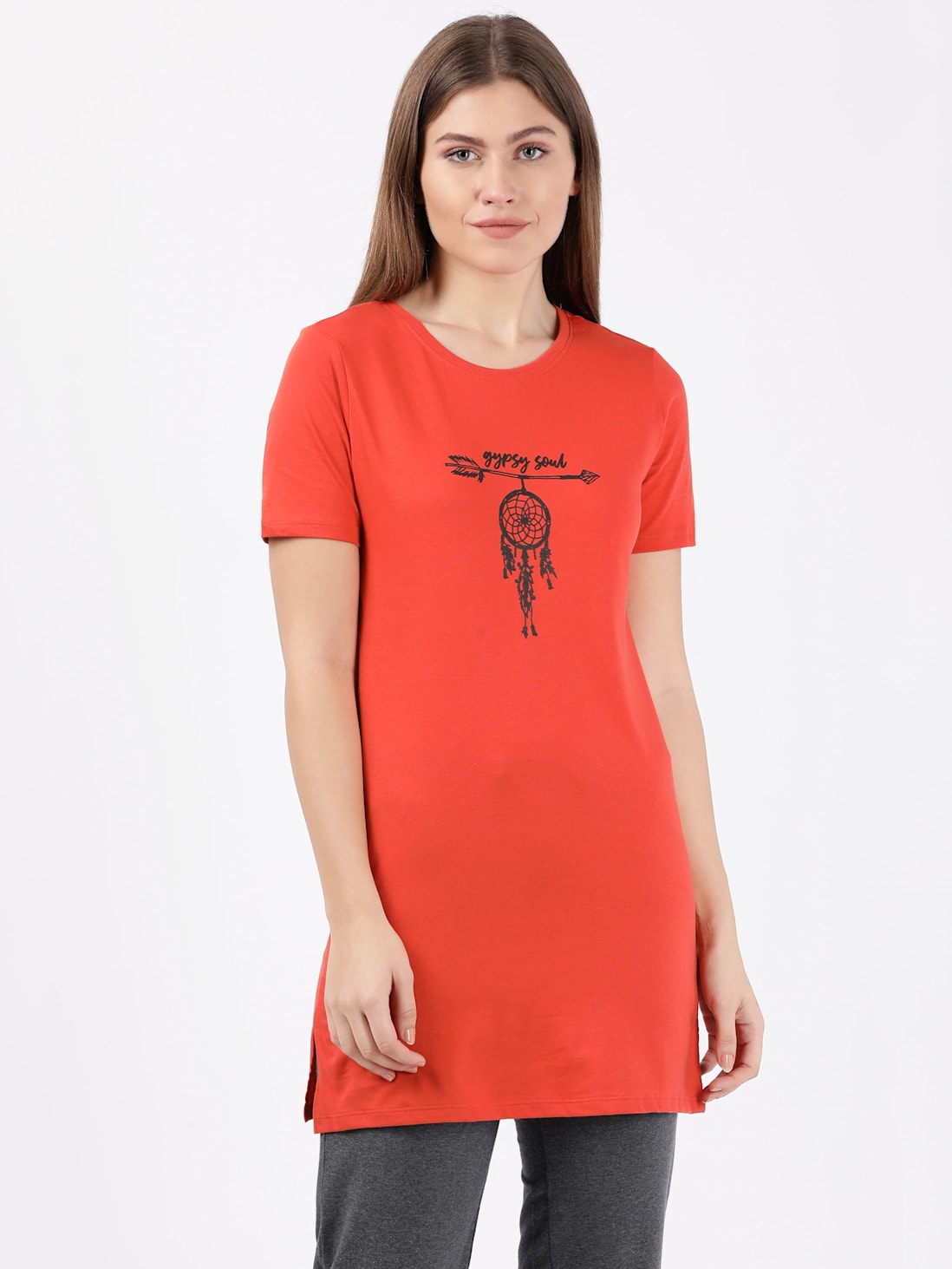 Buy Women's Super Combed Cotton Kurta Slip with Side Slits and