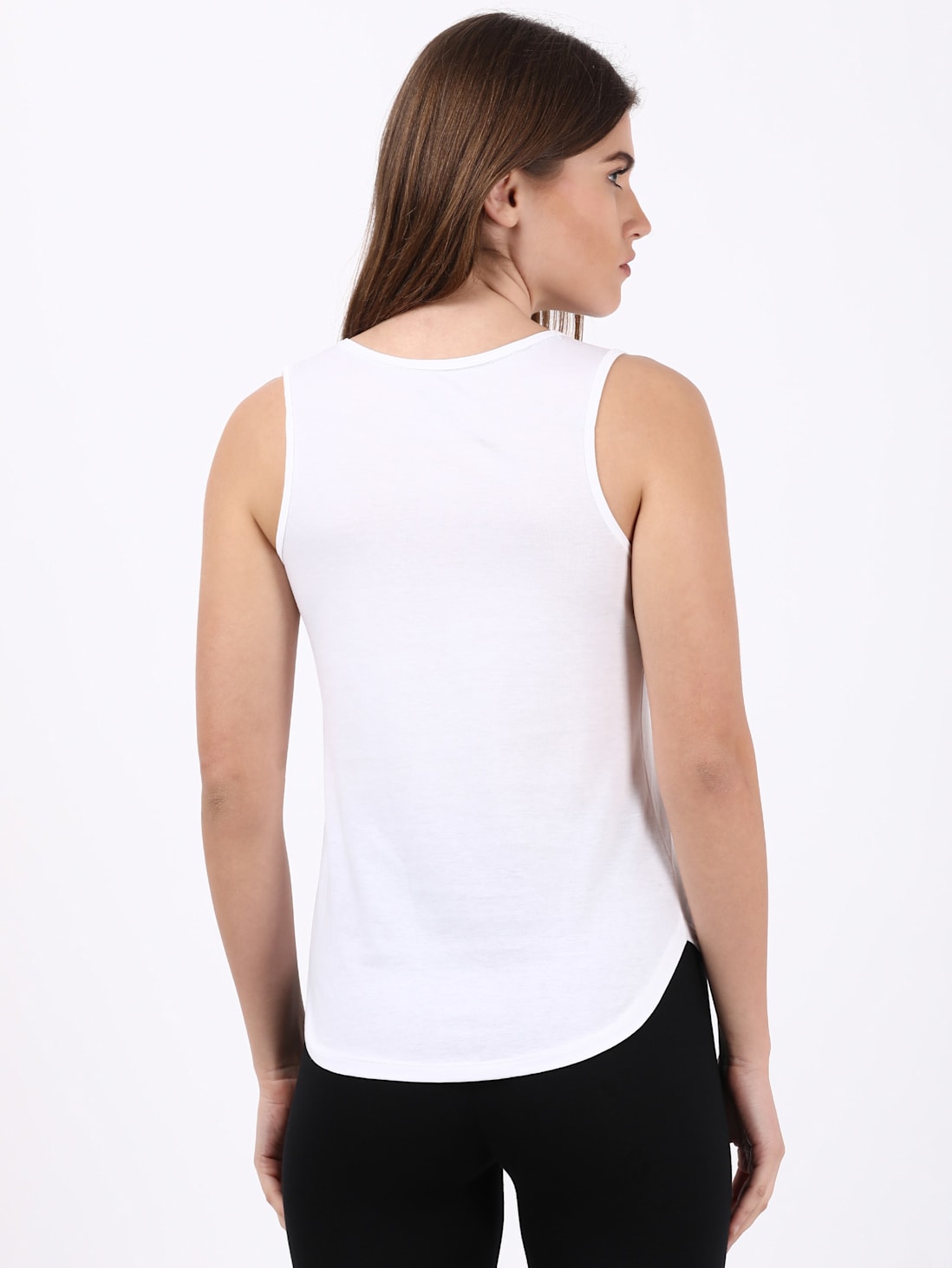 Buy Women's Super Combed Cotton Rich Solid Curved Hem Styled Tank Top ...