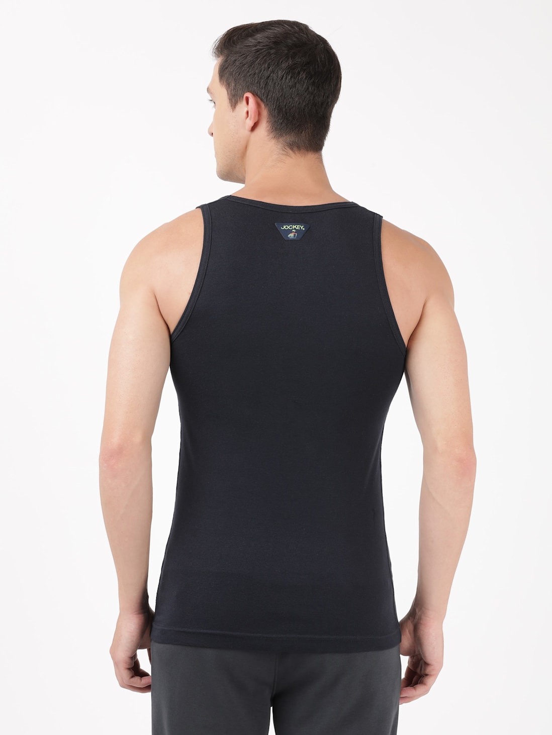 Buy Men's Super Combed Cotton Rib Round Neck Sleeveless Vest with ...